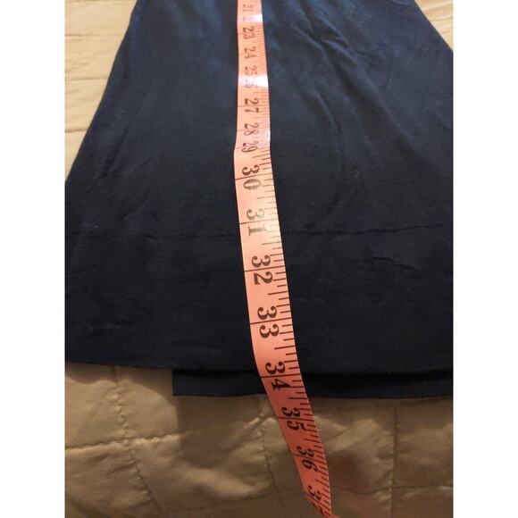 Vince Womens Medium Tunic Top Navy Cotton Short Sleeve Long Length Basic - Picture 6 of 9